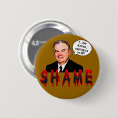 ジョーバートンの恥のTシャツ、ボタン 缶バッジ (正面&裏面)