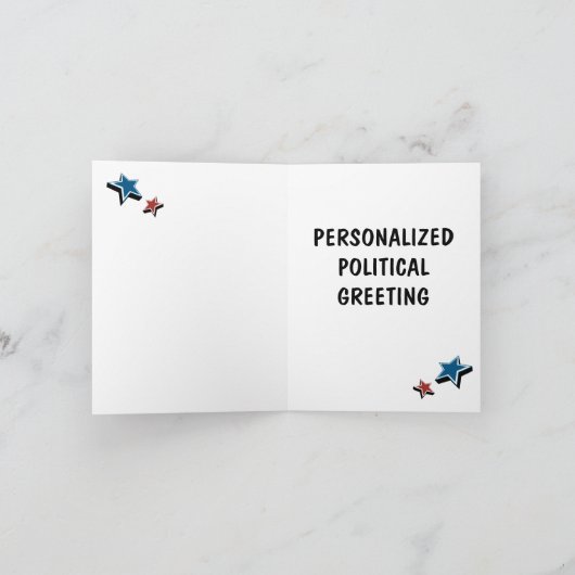 ジョーパーソナライズされたバイデン氏グリーティングカード カード (内部)