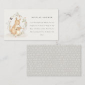 ジョーママカンガルーフローラディスプレイベビーシャワー エンクロージャーカード (正面/裏面)