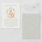 ジョーママカンガルーフローラブックスベイビーシャワー エンクロージャーカード (正面/裏面)