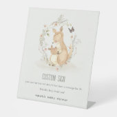 ジョーママカンガルーフローラベビーシャワーカスタムパーティー 台座サイン (正面)