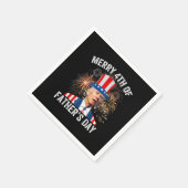 ジョーメリーバイデン氏Jの父の日の第おもしろい4日 スタンダードカクテルナプキン (角)