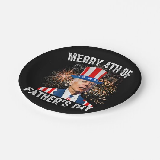 ジョーメリーバイデン氏Jの父の日の第おもしろい4日 ペーパープレート (アングル)