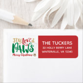 ジョーラブポーズドッグクリスマス ラベル (インサイチュ)