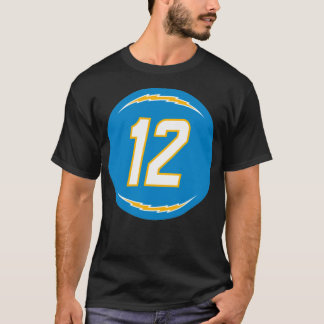 ジョーリード番号12ジャージーロサンゼルス充電器イン Tシャツ