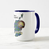 ジョーンストーンクランバッジ&タータンチェックスコットランドの地図 マグカップ (正面右)