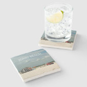 ジョーンズのビーチパラソルの立場 ストーンコースター (横)