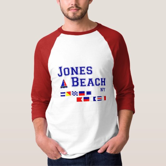 ジョーンズのビーチNYのシグナルフラグ Tシャツ (正面)