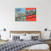 ジョーンズタウン(ペンシルバニア州) – ラージレターのシーン キャンバスプリント (インサイチュ (寝室))