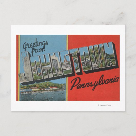 ジョーンズタウン(ペンシルバニア州) – ラージレターのシーン ポストカード (正面)