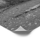 ジョーンズビーチガゼボ(白黒) ポスター (角)