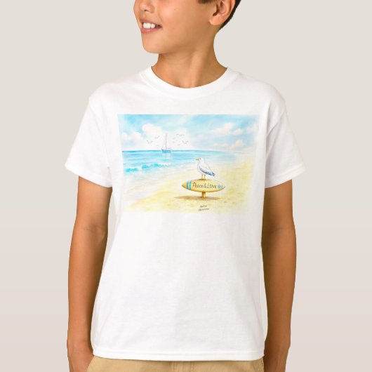 ジョーン・シーガル - 平和と愛 Tシャツ (正面)