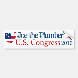 ジョー米国議会2010年のための鉛管工-豊富なStic バンパーステッカー