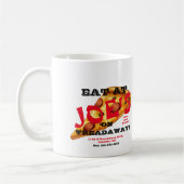 ジョー食べのTシャツで コーヒーマグカップ (左)