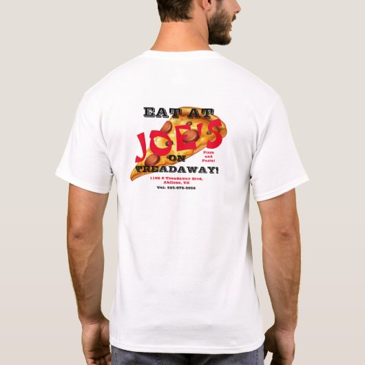 ジョー食べのTシャツ2着で Tシャツ (裏面)
