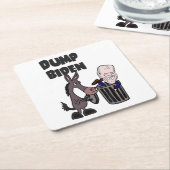 ジョー·おもしろいバイデン氏·カートゥーン スクエアペーパーコースター (アングル)