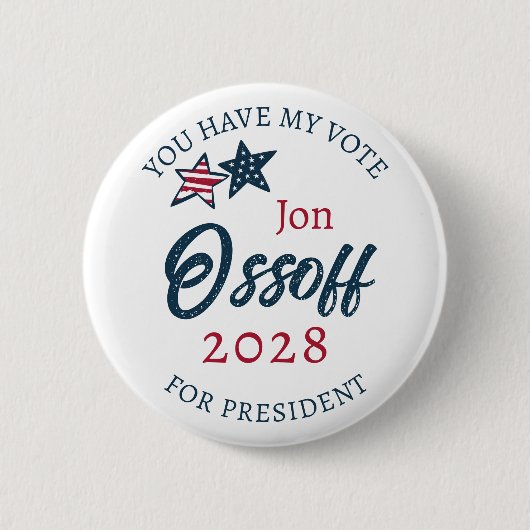 ジョー・オソフ 2028年大統領就任予定 缶バッジ (正面)