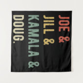 ジョー&ジル&カマラ&ダグI タペストリー (正面(横))