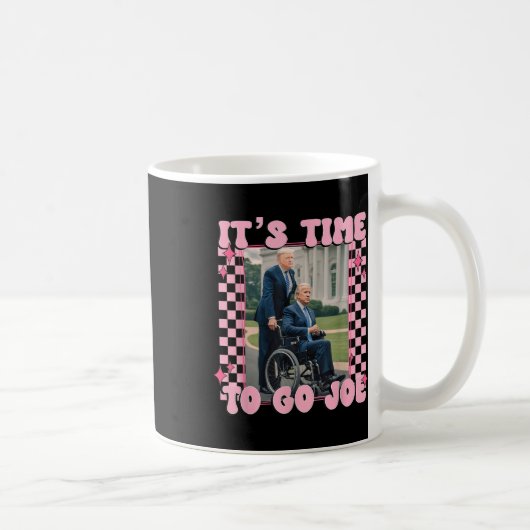 ジョー・トランプ2024に行く時おもしろい間 コーヒーマグカップ (右)