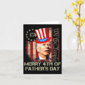 ジョー・バイデンおもしろ 4人の父の日のシャツ4 カード (黄色い花)