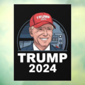 ジョー・バイデンがトランプの帽子をかぶっている ウィンドウサイン (シート3)