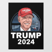 ジョー・バイデンがトランプの帽子をかぶっている ウィンドウサイン (シート)