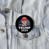 ジョー・バイデンがトランプの帽子をかぶっている 缶バッジ (インサイチュ)