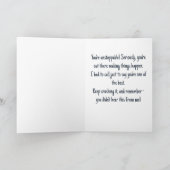 ジョー・バイデンの電話の面白いグリーティングカード カード (内部)