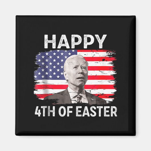 ジョー・バイデンの4th of Julyイースター混乱面白Tシャツ マグネット (正面)