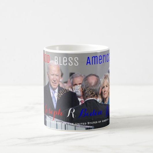 ジョー・バイデン氏が就任の宣誓1月20日 コーヒーマグカップ (中央)