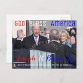 ジョー·バイデン氏が1月20日に就任の誓いを立てる ポストカード (正面/裏面)