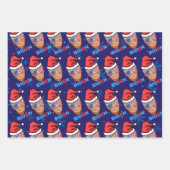 ジョー·バイデン氏とカマラ·ハリスクリスマス·サンタハット ラッピングペーパーシート (正面3)