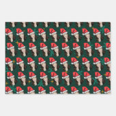 ジョー·バイデン氏とカマラ·ハリスクリスマス·サンタハット ラッピングペーパーシート (正面)