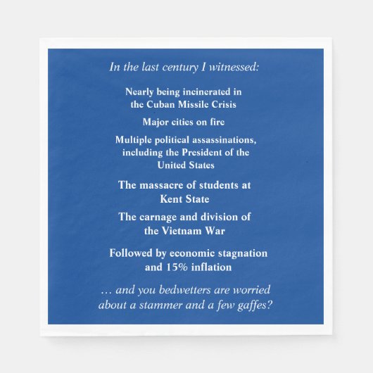 ジョー・バイデン氏を支えるのをそんなに恐れてはいけない スタンダードランチョンナプキン (正面)