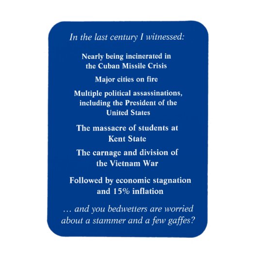 ジョー・バイデン氏を支えるのをそんなに恐れてはいけない マグネット (縦)