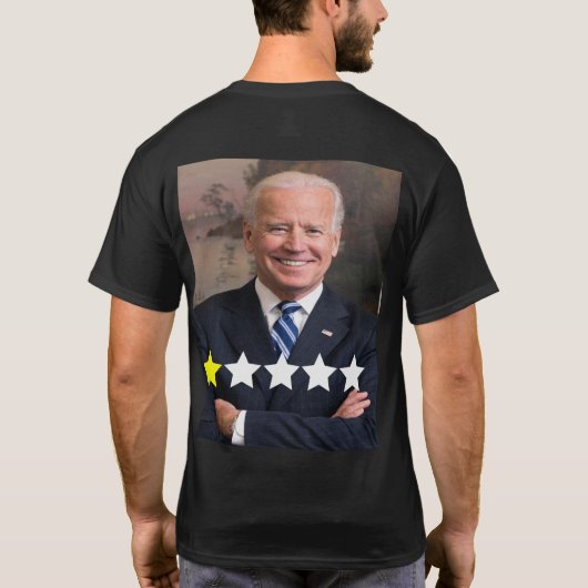 ジョー・バイデン氏大統領支持率 Tシャツ (裏面)