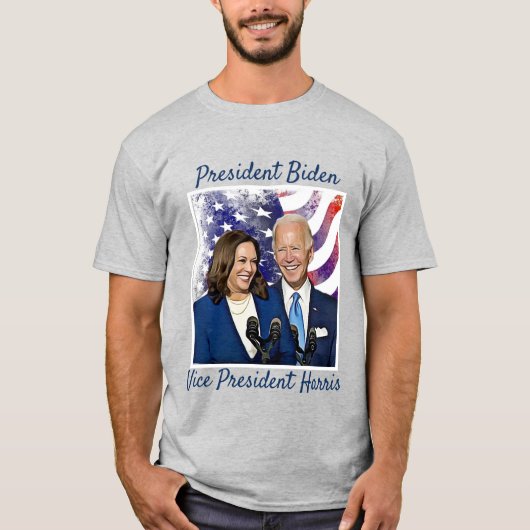 ジョー・バイデン氏社長兼Kamala Harris 2020副社長 Tシャツ (正面)