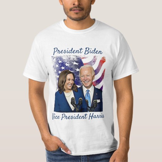 ジョー・バイデン氏社長兼Kamala Harris 2020副社長 Tシャツ (正面)