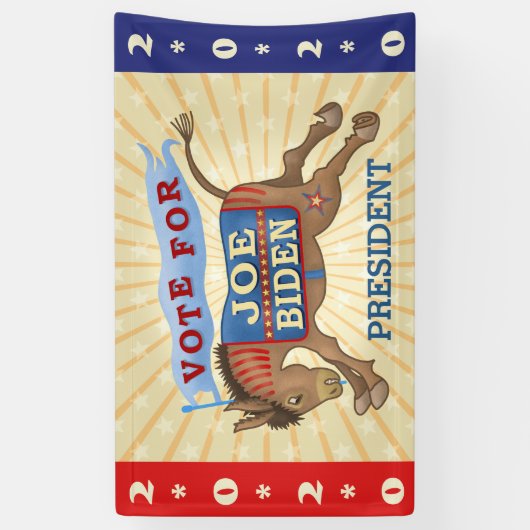 ジョー・バイデン氏2020年民主党議員ドンキー大統領就任 横断幕 (縦)