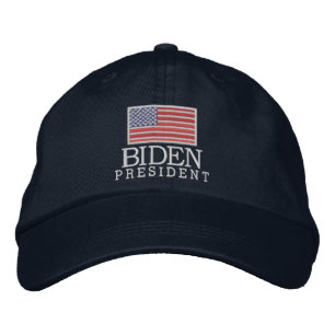 ジョー·バイデン氏2020、米国国旗-海軍 刺繍入りキャップ