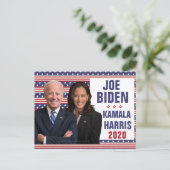 ジョー·バイデン氏·カマラ·ハリス2020米大統領写真 ポストカード (スタンド正面)