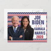 ジョー·バイデン氏·カマラ·ハリス2020米大統領写真 ポストカード (正面/裏面)