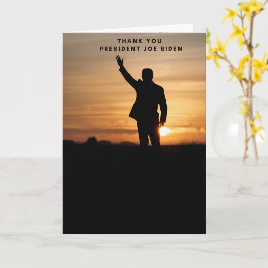 ジョー・バイデン氏 カード (黄色い花)