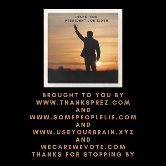 ジョー・バイデン氏 ガラスコースター