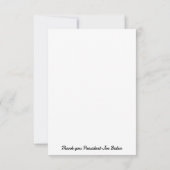 ジョー・バイデン氏 サンキューカード (裏面)