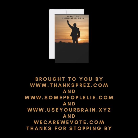 ジョー・バイデン氏 サンキューカード