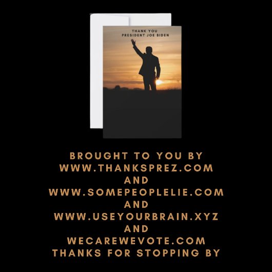 ジョー・バイデン氏 サンキューカード