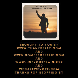 ジョー・バイデン氏 スクエアペーパーコースター