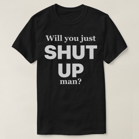 ジョー・バイデン氏・引用文を黙らせろ Tシャツ (デザイン正面)