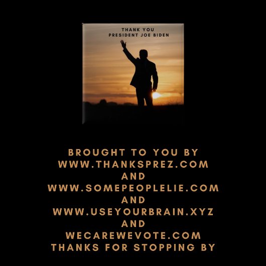 ジョー・バイデン氏 缶バッジ